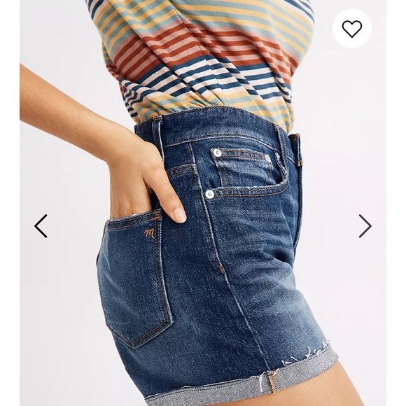 Madewell Dark Blue Jean Shorts - Picture 2 of 8
